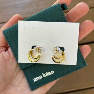 Ana Luisa Gold Double Hoop Earrings -Scarlett